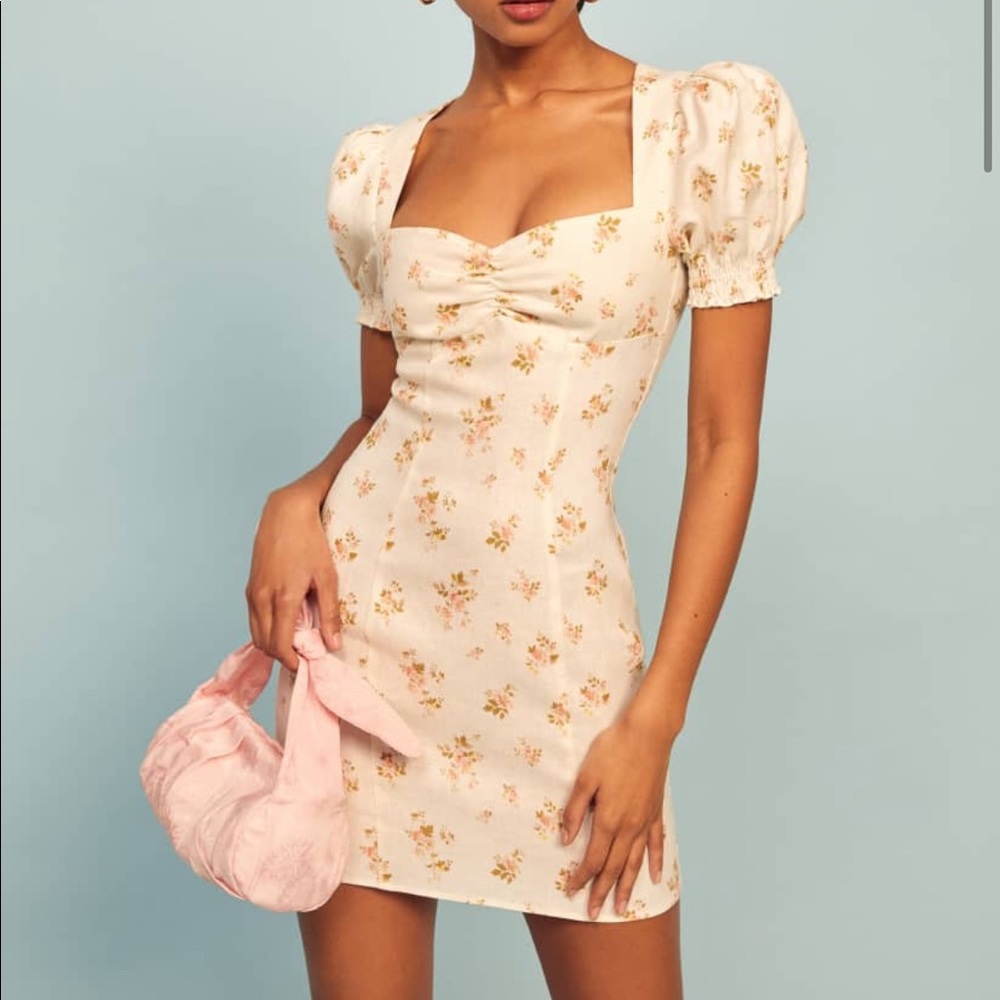 NWT | Gina Floral Dress | Linen | Puff sleeves